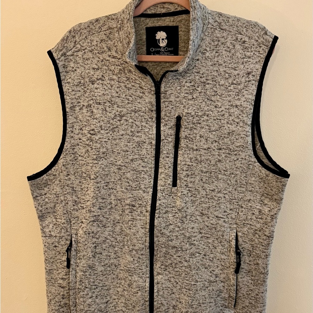 Ocean & CoastGray Sleeveless Zip-Up Vest